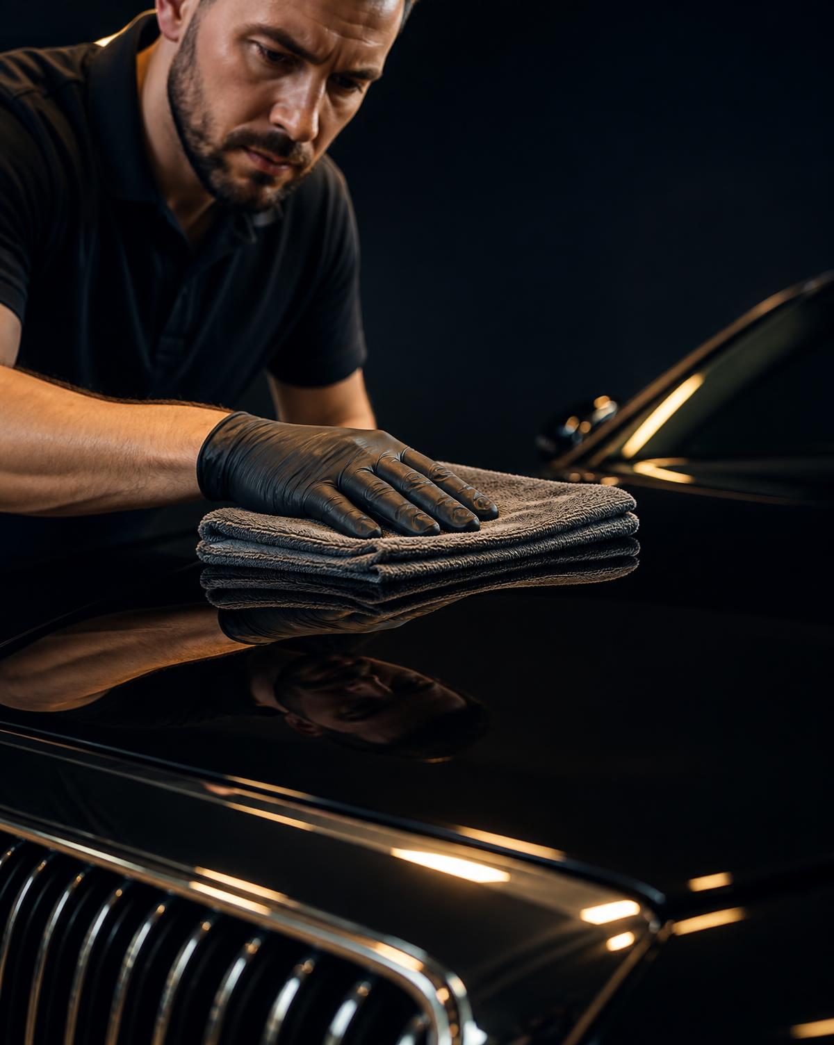 ASAP Detailing technician polishing a freshly detailed car